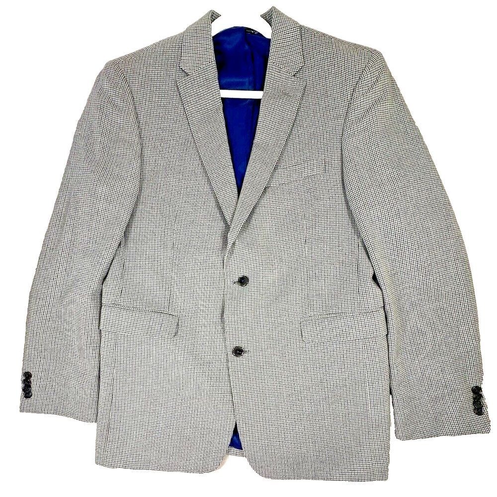 Tommy Hilfiger Sports Coat Men 46 Double Vented Blazer Jacket Preppy Lightweight